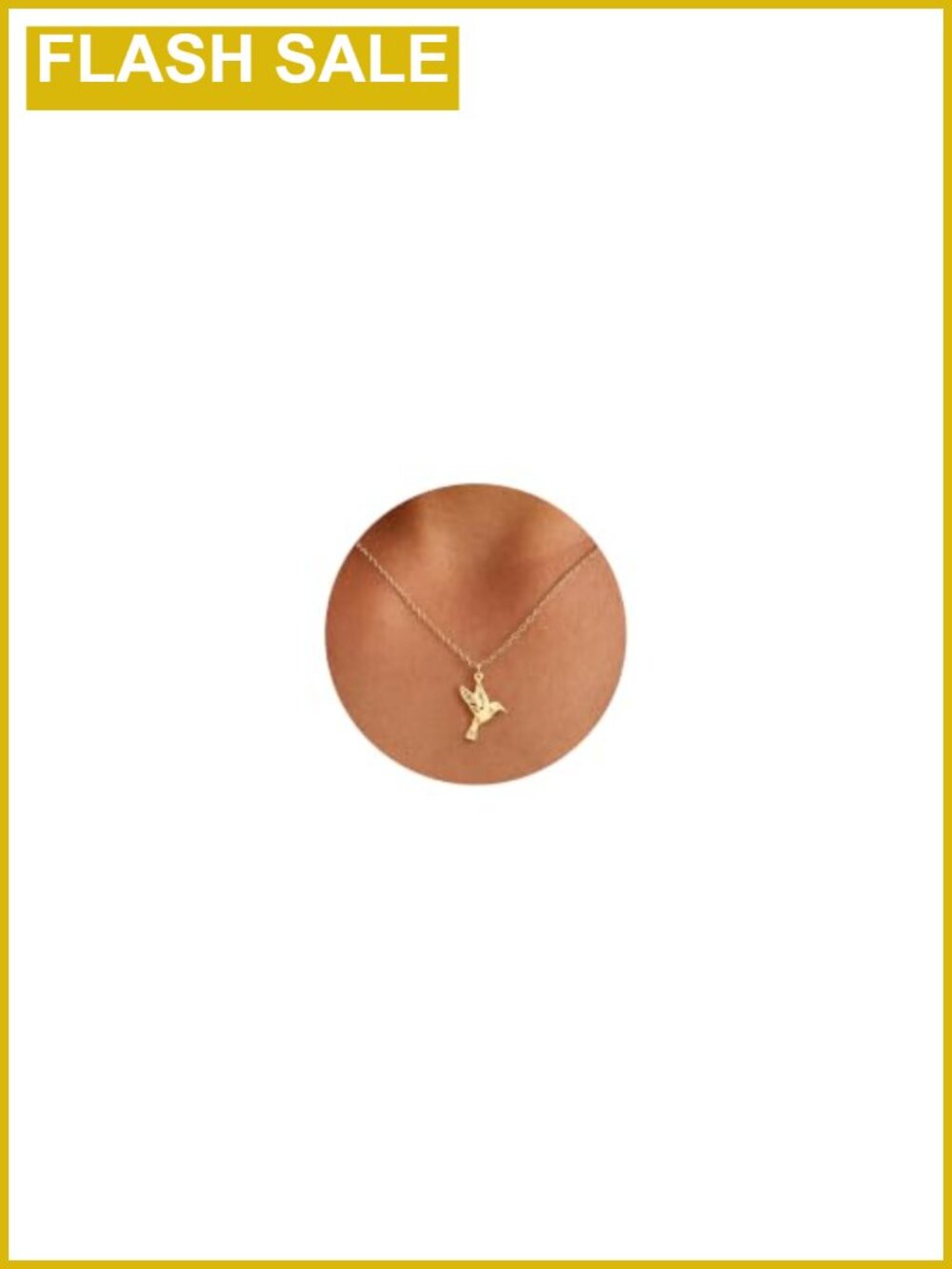 14K Gold Plated Dainty Bird Pendant Necklace for Women